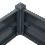 Metal Raised Garden Bed Planter Box – Galvanised Steel Rectangular Outdoor Planter | Dark Grey