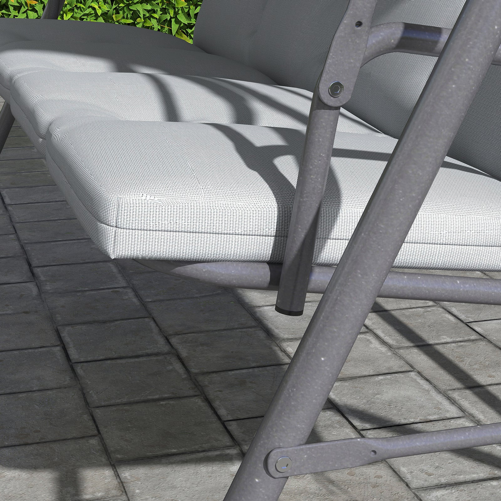 3 Person Porch Swing Chair Outdoor Lounge Bench With Canopy