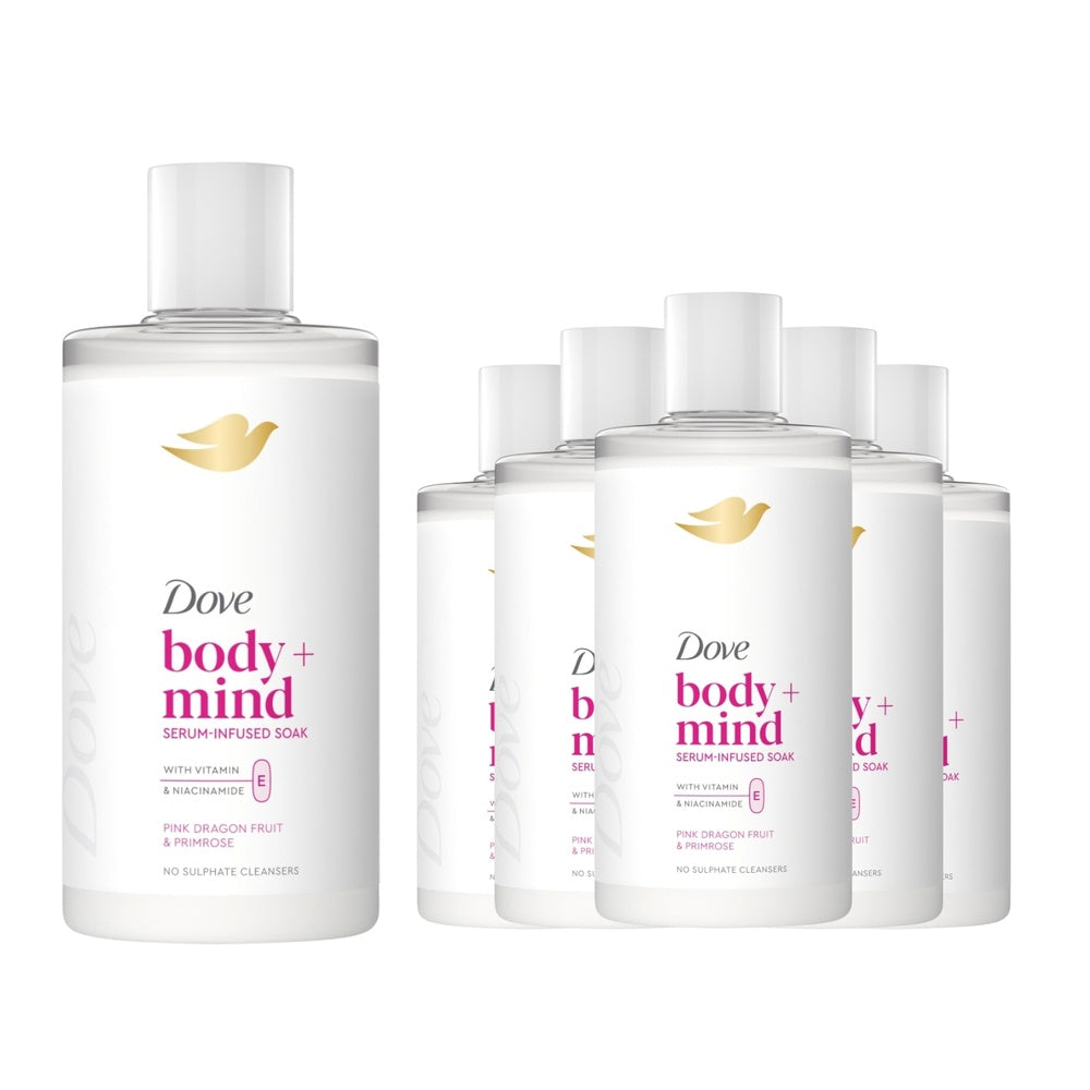Body + Mind Bath Soak, Dragon Fruit & Primrose, 400ml | Set-of-6