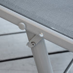 Sling Patio Reclining Chaise Lounge Garden Furniture Folding | Dark Gray