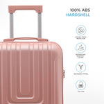 45x36x20cm Lightweight Underseat Cabin Carry On Suitcase - 100+ Airline Approved - Hard Shell Luggage - 4 Wheels | 45 x 36 x 20cm | Rose Gold
