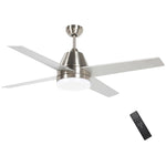 Mounting Reversible Ceiling Fan With Light, Remote | One Size | Silver