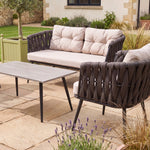Hartley 4 Seater Garden Lounge Set With Coffee Table | Grey