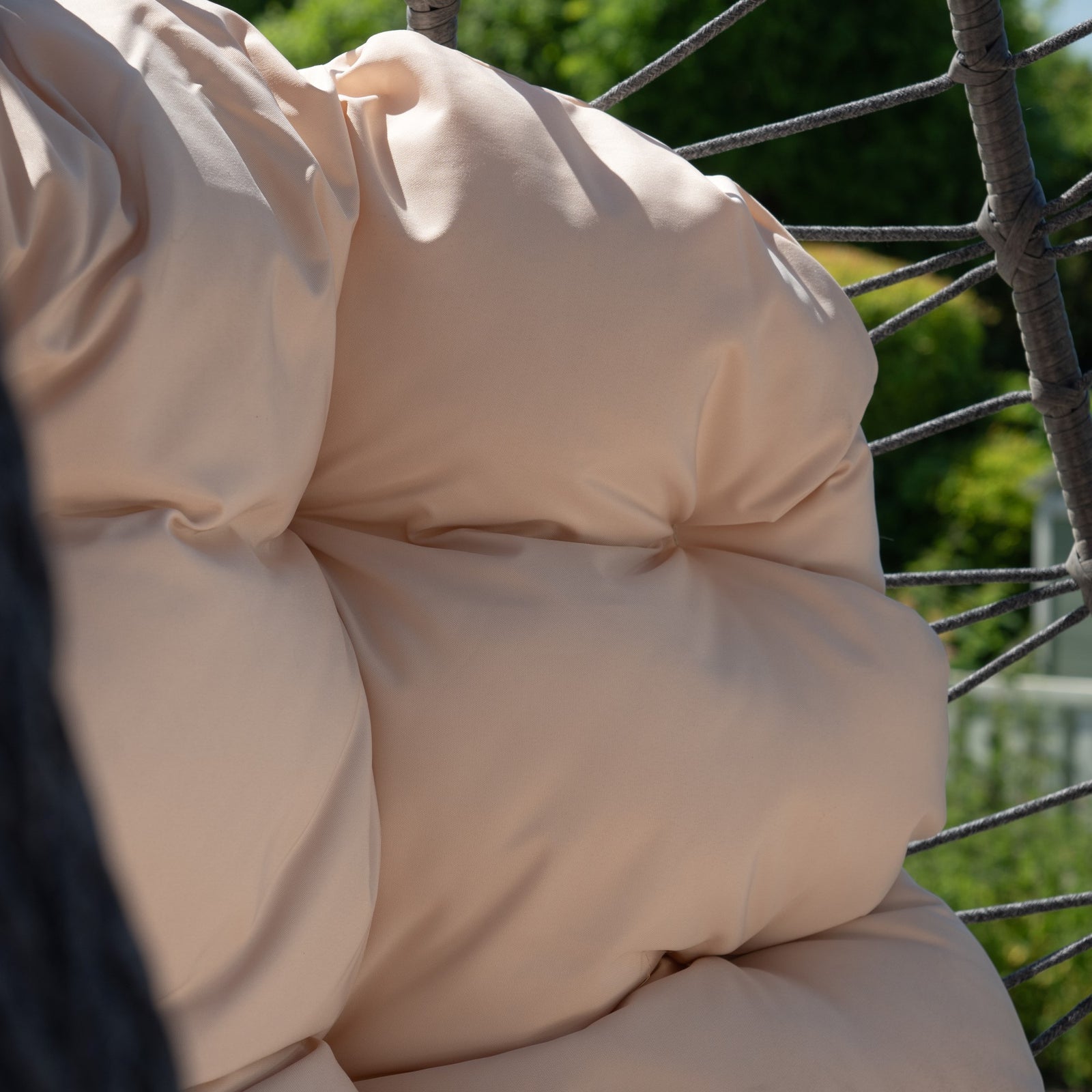 Lynton Garden Hanging Egg Chair | Cream