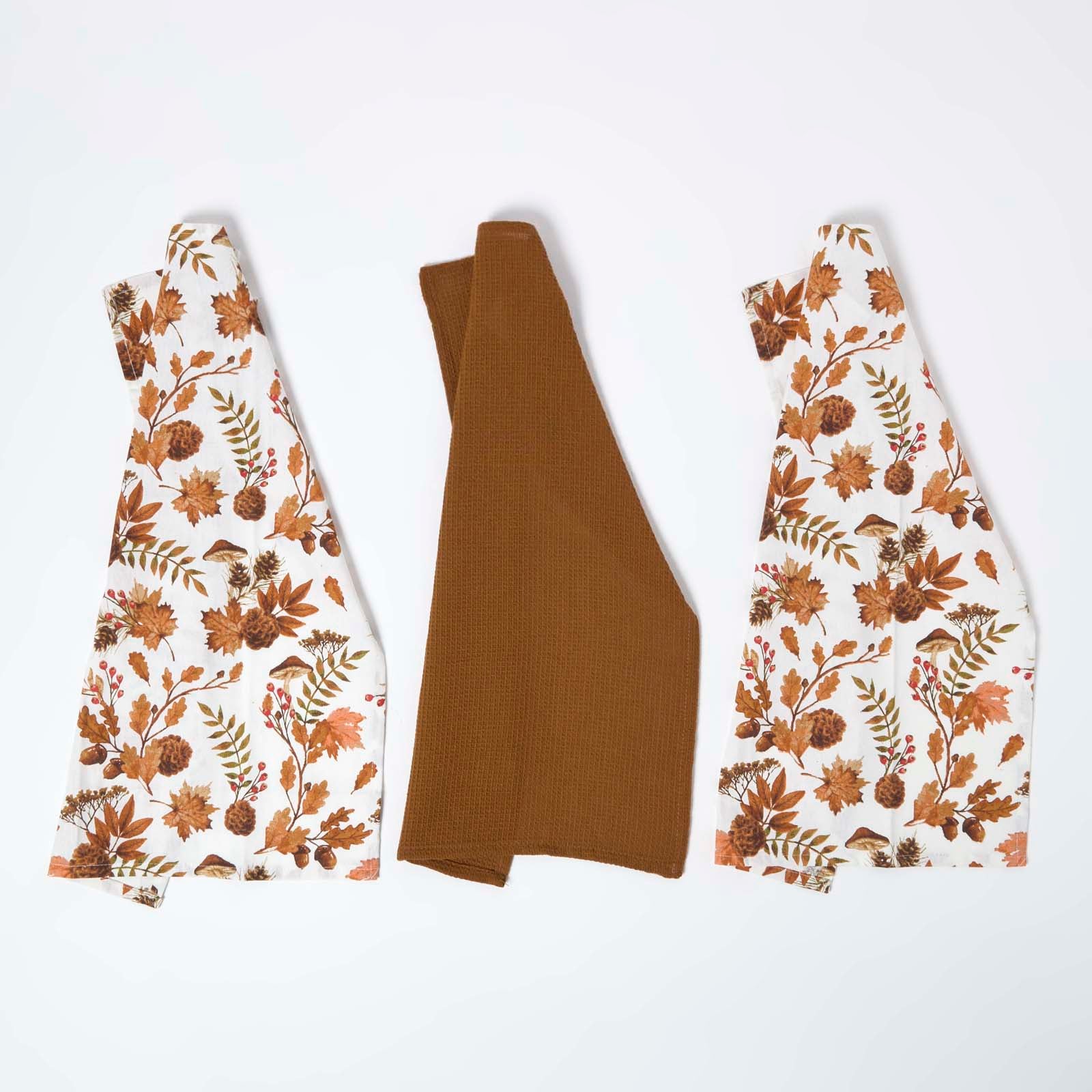Autumn Woodland Tea Towels Set Of Three
