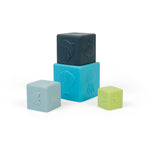 4pc Silicone Stacking Cubes Bath Toy