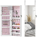 Jewellery Cabinet With Mirror And Led Lights | Pink