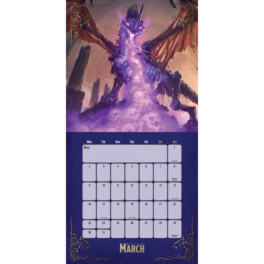 Dungeons & Dragons 2026 Square Calendar Official Product