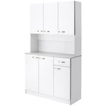 Kitchen Storage Cabinet With 6 Doors Drawer Adjustable