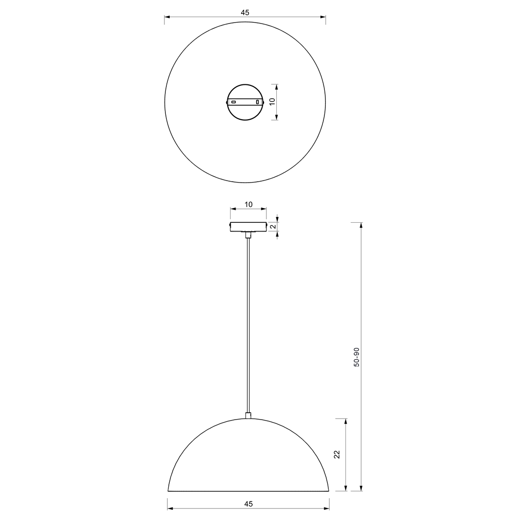 Beta Hand Made Designer Pendant Lamp 45cm 1xe27 | Navy Blue