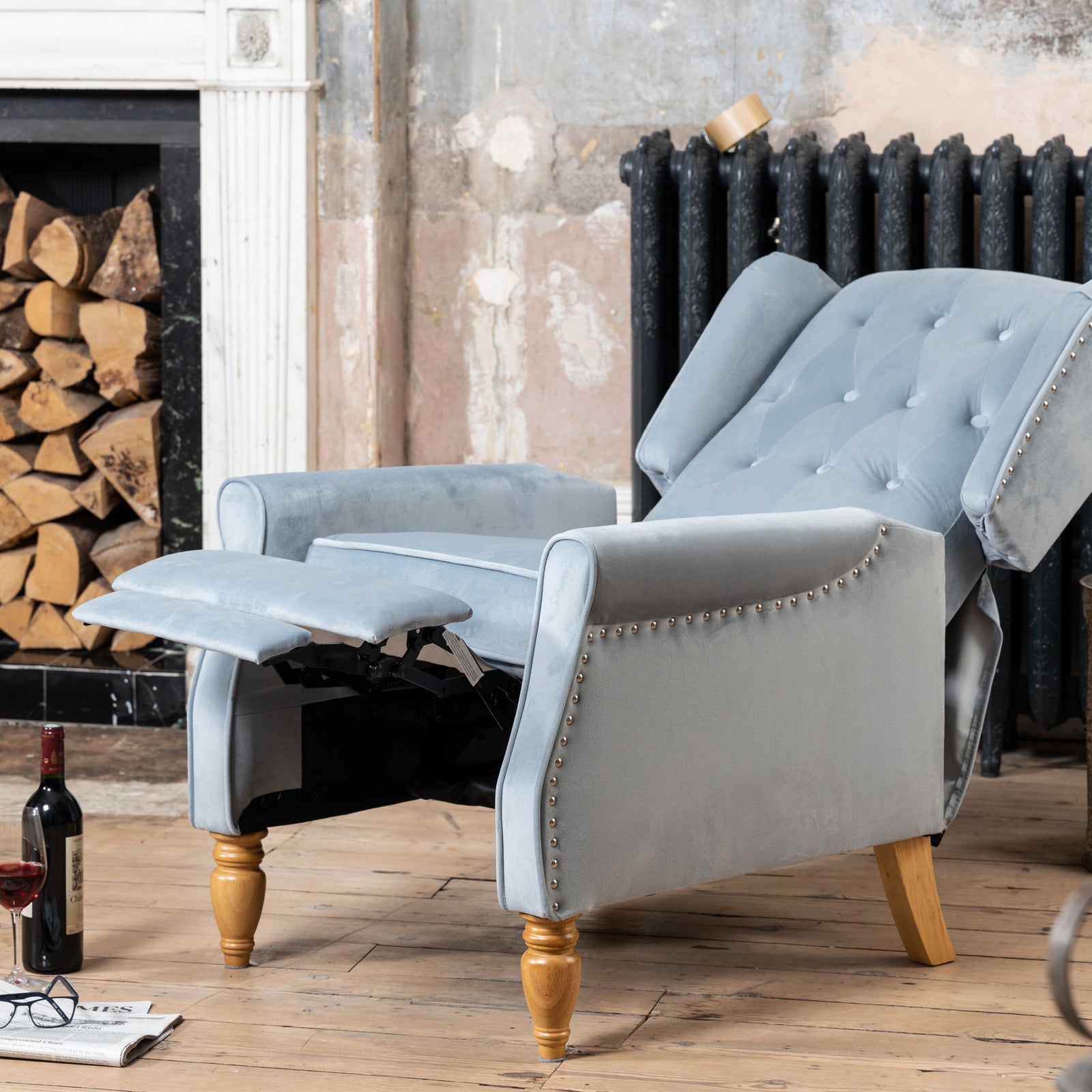 Annapoli Recliner Armchair | Light Blue
