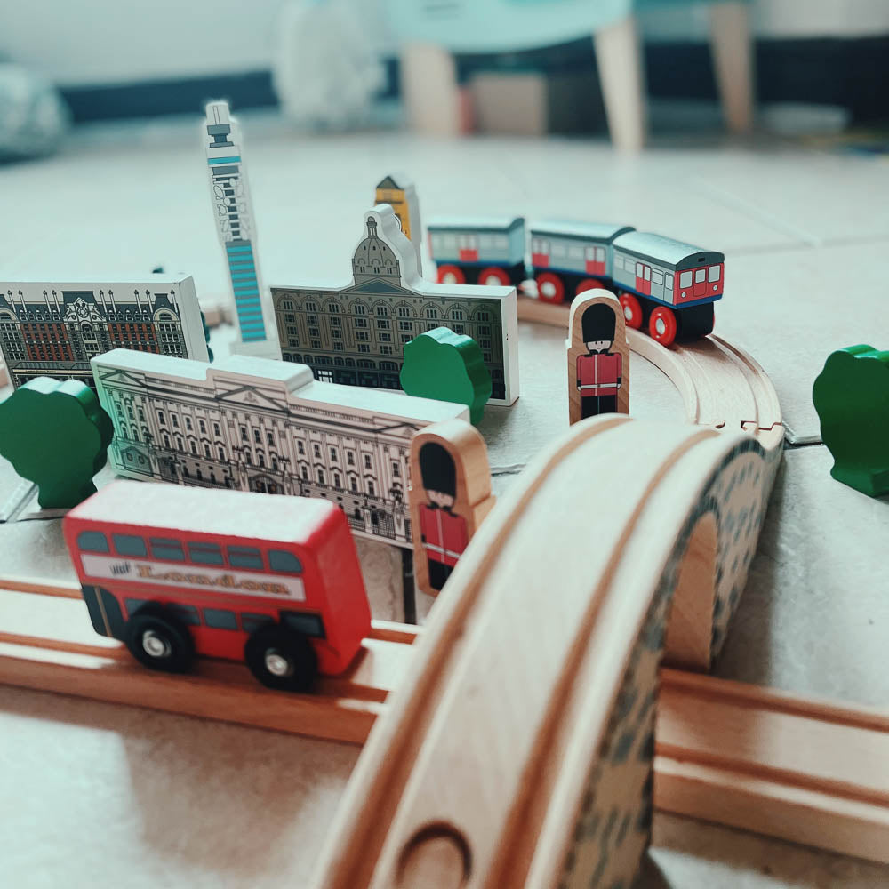Wooden City Of London Train Set - Over 50 Pieces
