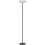 HOMCOM Uplighter Floor Lamp With Tuya App And Music Sync For Bedroom, Black