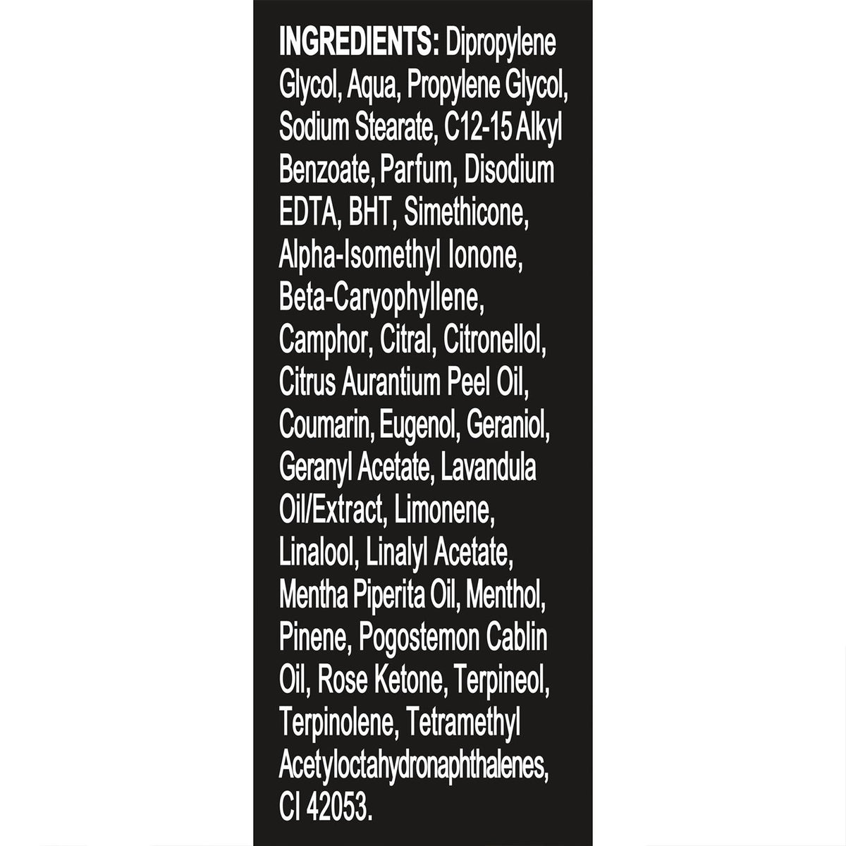Deodorant Stick Black Vanilla With 72hrs Freshness 50ml, 6 Pack | Set of 6