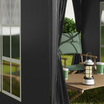 2mx2m Pop Up Gazebo Party Tent Canopy Marquee W/ Storage Bag | Black