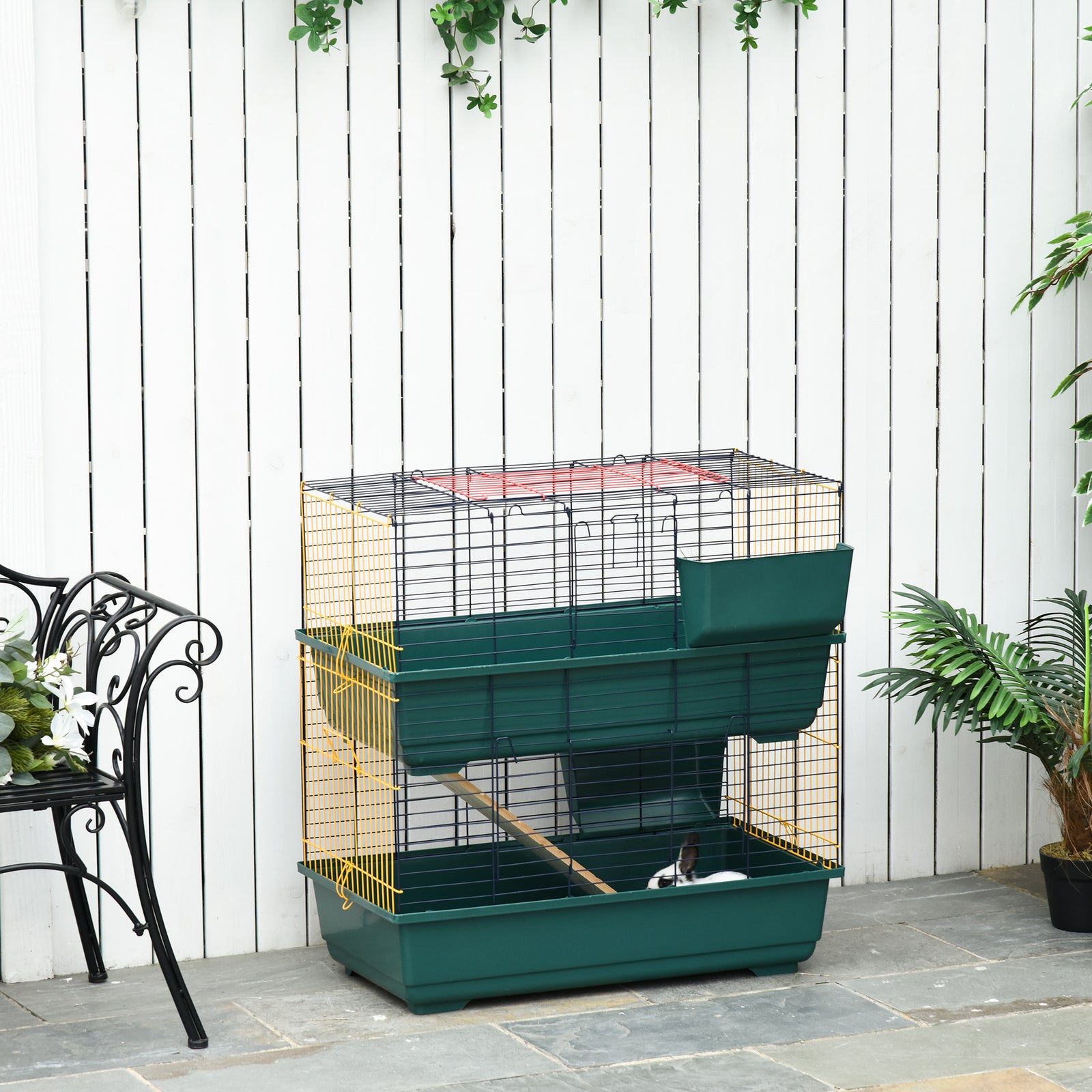 Small Animal Cage Habitat W/ Accessories 2-story Large Pet Play House