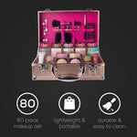 Dawn Till Dusk Make Up Large Storage Vanity Case Set 80pc Rose | 80Piece | Rose Gold