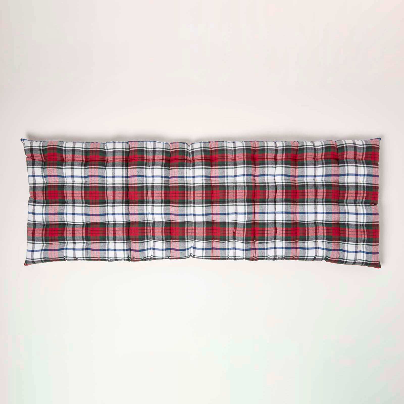 Tartan Check Bench Cushion 2 & 3 Seater | 3 | Red