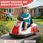 Kids Bumper Car With 360-degree Rotation Spin, Safety Belt | Red