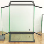 Glass Reptile Terrarium, Vivarium For Lizards, Frogs, Snakes, Turtles | Black