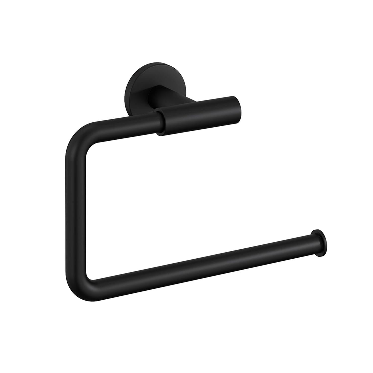 Towel Ring, Matt Black Wall-mounted 20cm Diameter Collection Architect S+