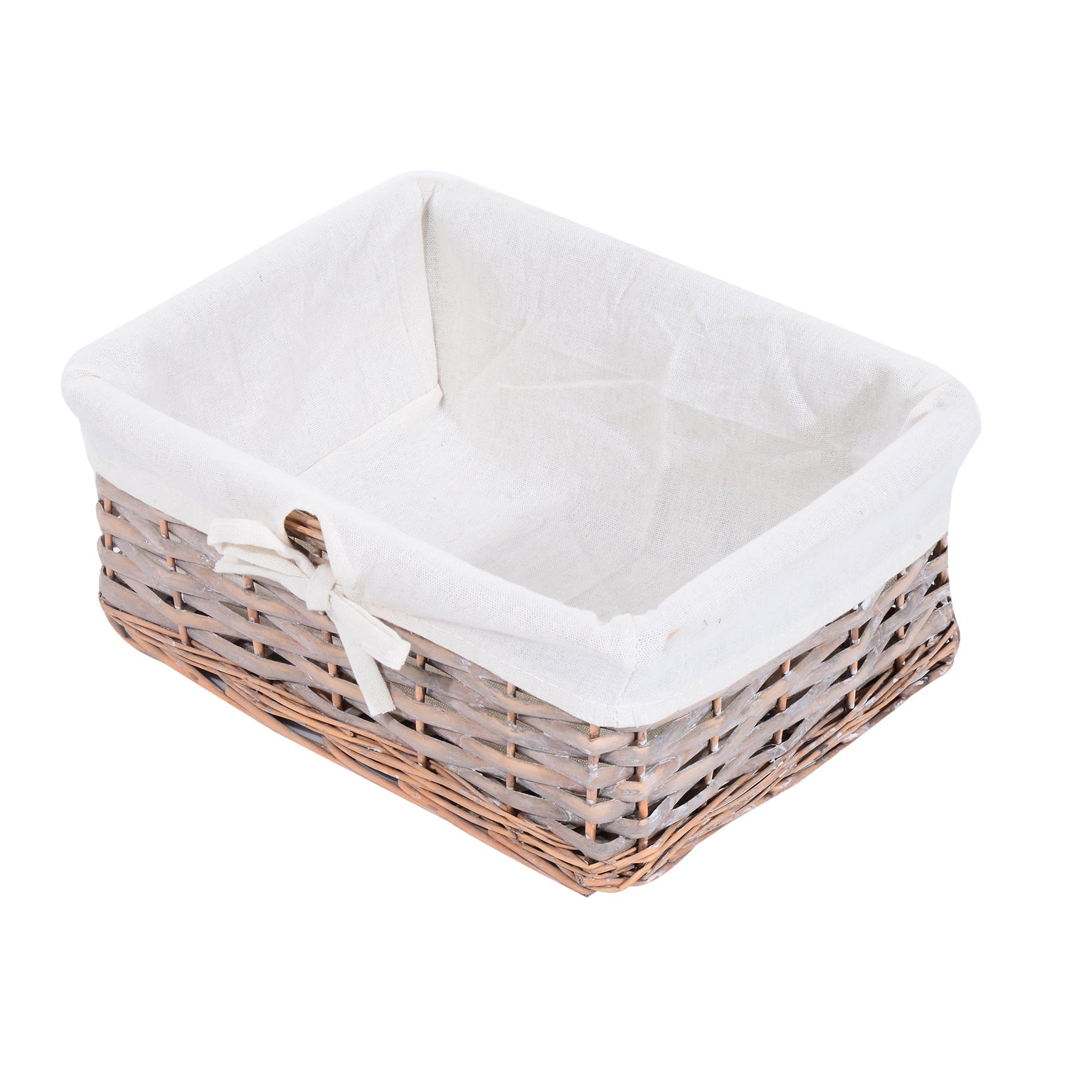 5 Drawer Wicker Basket Storage Shelf Unit Wooden