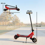 Electric Scooter For Kids, Foldable E Scooter For Age Age 6+ | Red