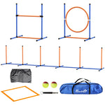 8 Piece Dog Agility Equipment Set, Outdoor Agility Kit For Pet, Orange