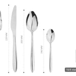 Cutlery Set Fork Spoon Sets Anydate Pointed End | Set of 16 | Silver
