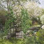 Garden Arch W/ Double Gate, Garden Arbor Climbing Plants