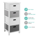 Nina 4 Drawer Storage Unit - White/grey