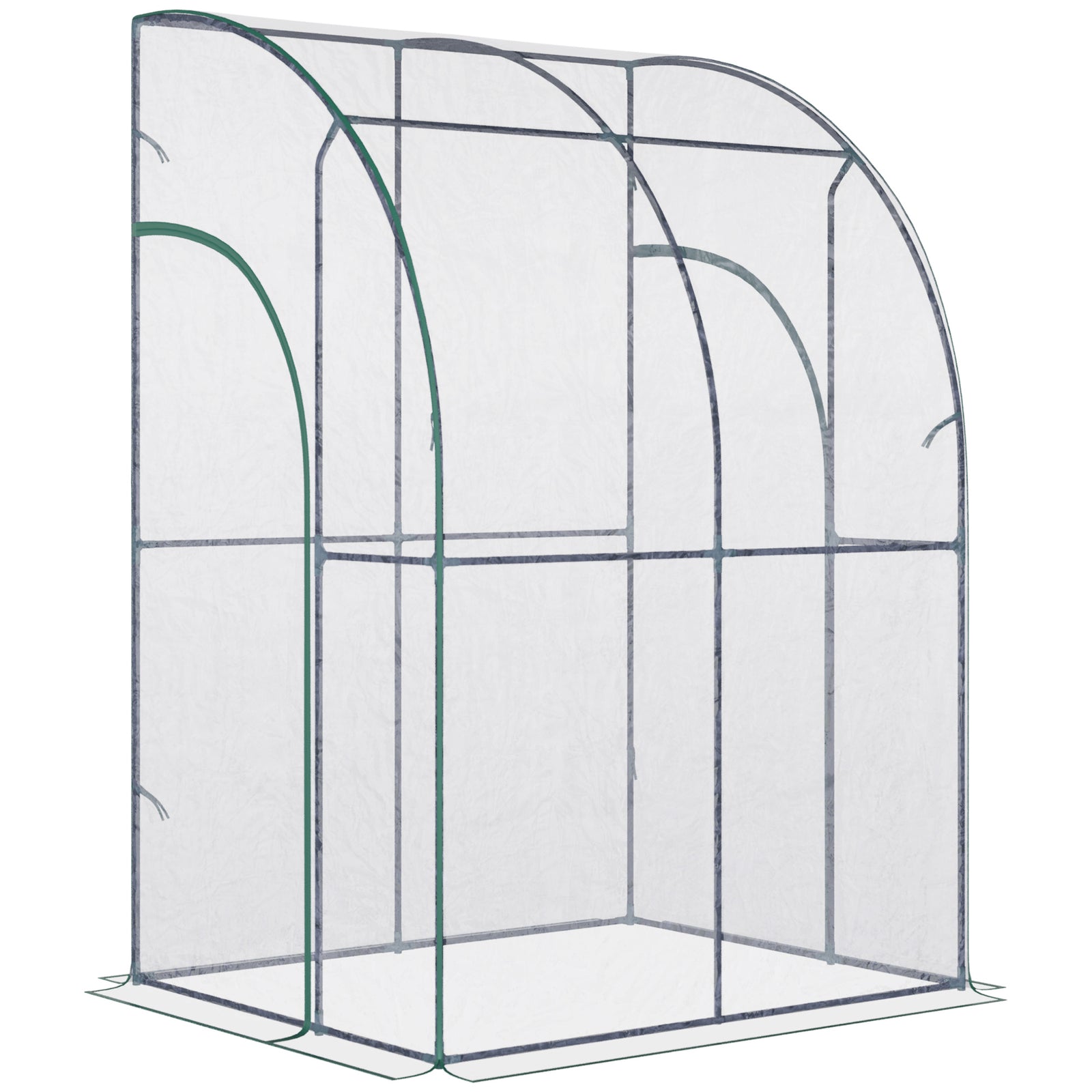 143x118x212cm Walk-in Lean-to Greenhouse