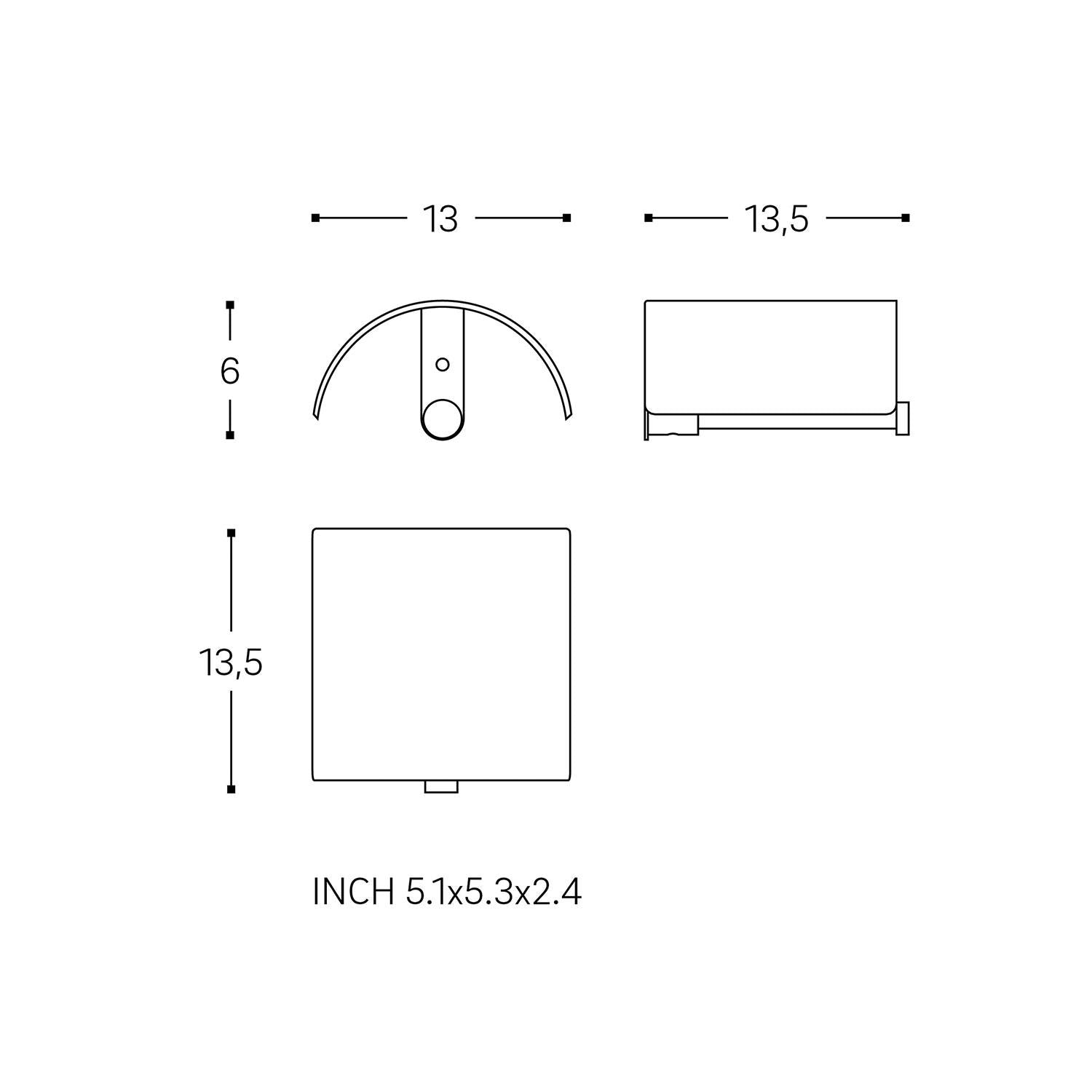 Paper Holder With Cover Matt Black Logic