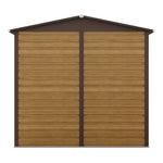 6×4ft Outdoor Metal Shed – Tawny Galvanized Steel Storage With Lockable Door & Ventilation