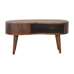 Solid Wood Chestnut Wave Coffee Table