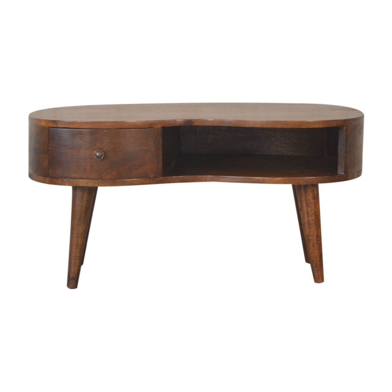 Solid Wood Chestnut Wave Coffee Table