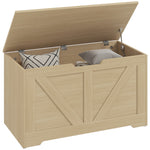 Storage Trunk With 2 Safety Hinges, 80cm | Natural