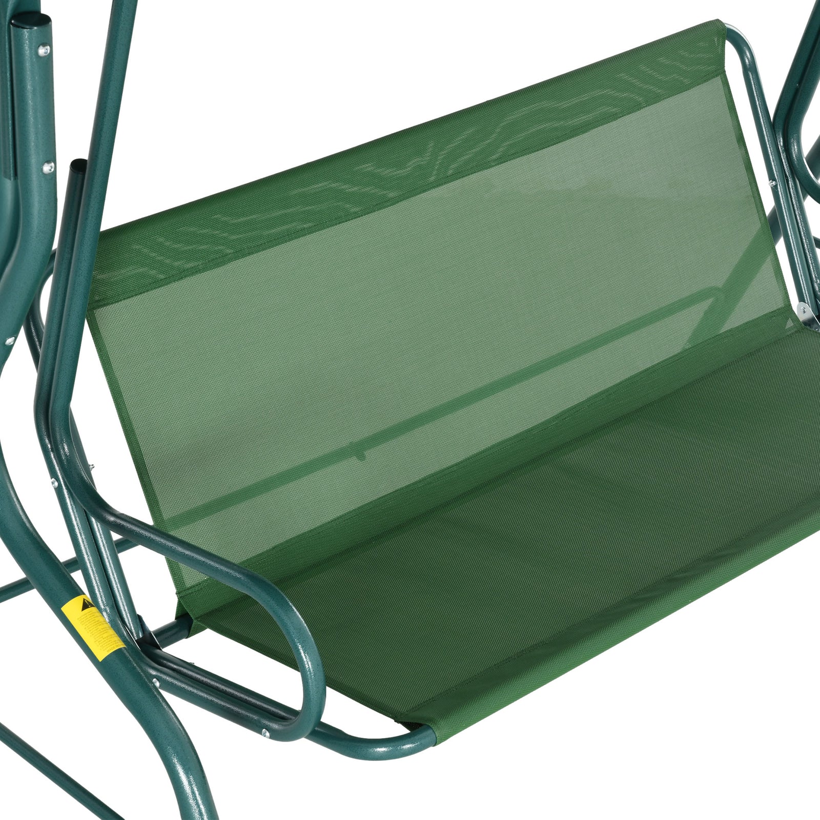 3-person Garden Swing Chair With Adjustable Canopy, Stripes | Green