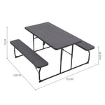 Foldable Picnic Table And Bench Set | One Size | Black
