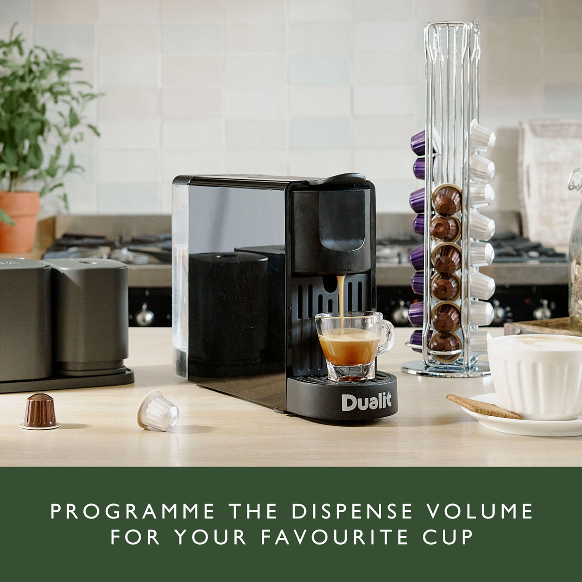 Coffee Pod Machine With One Touch Operation | Black