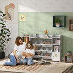 Kids Toy Storage Organiser With 8 Removable Storage Bins | White