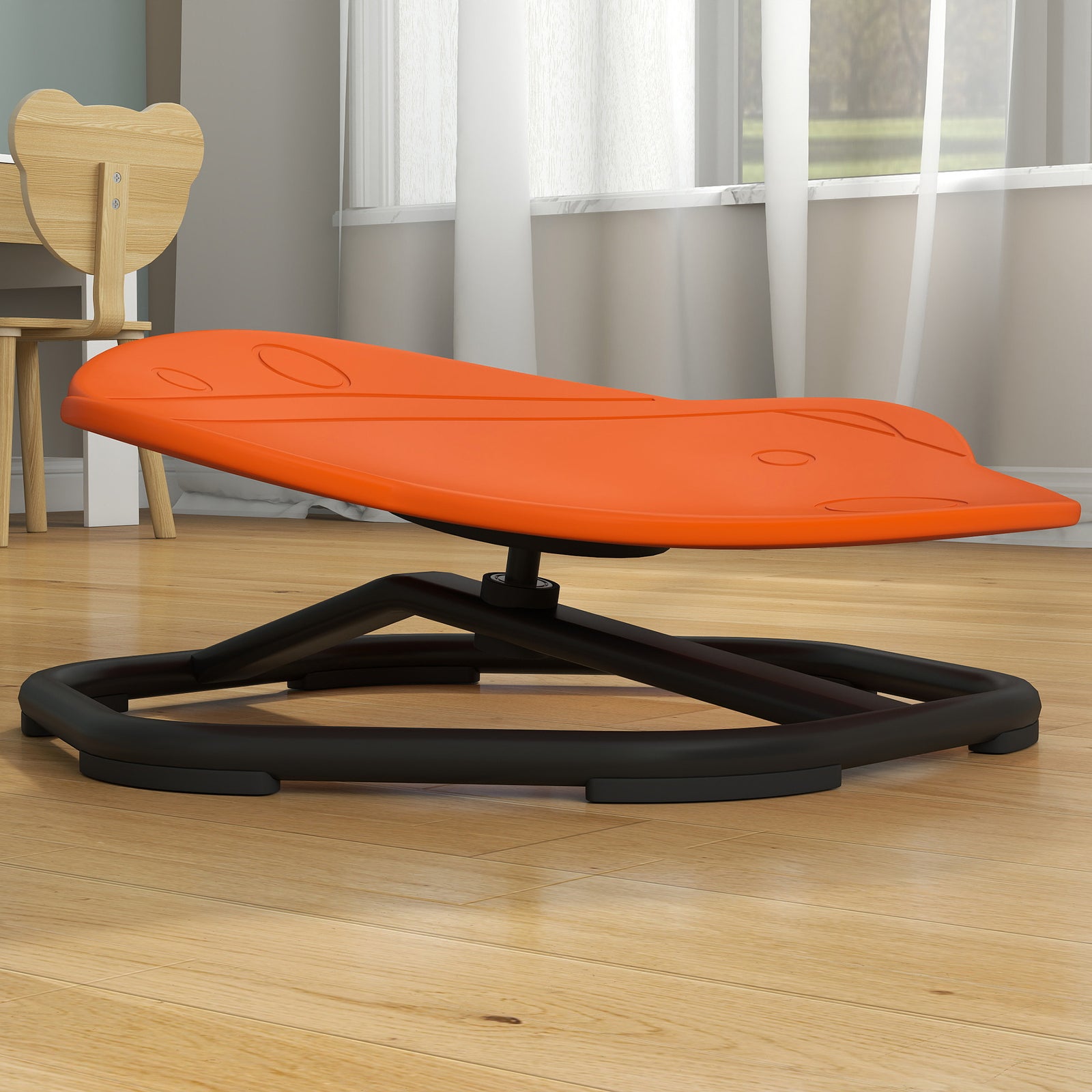 Planet-shaped Kids Swivel Chair, Sensory Spinning Chair | Orange
