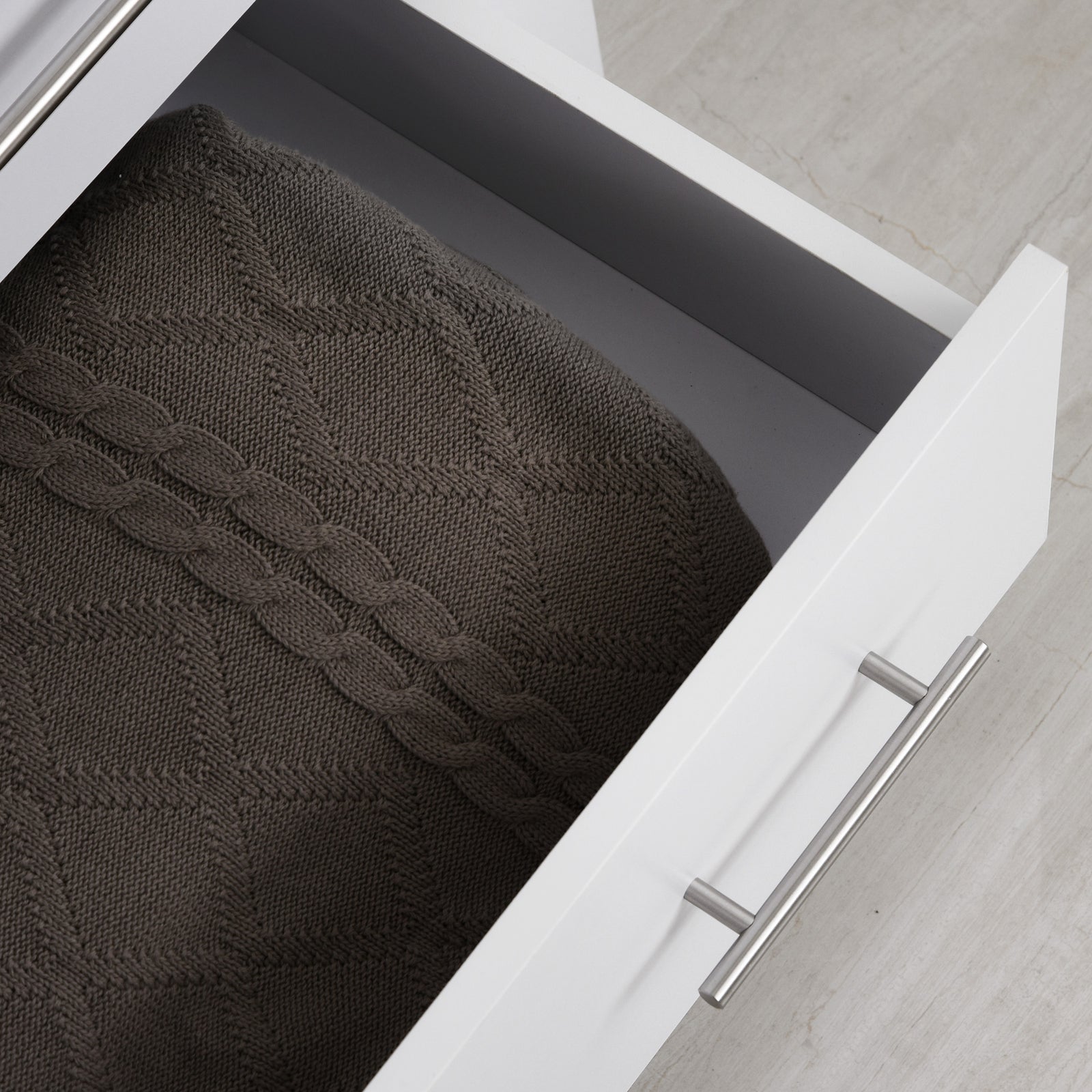 Chest Of 4 Drawers Home Storage Clothes Cabinet Metal Handle