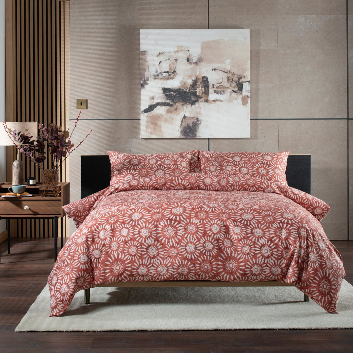 Studio Thompson Cotton Duvet Cover Set | Double | Rust