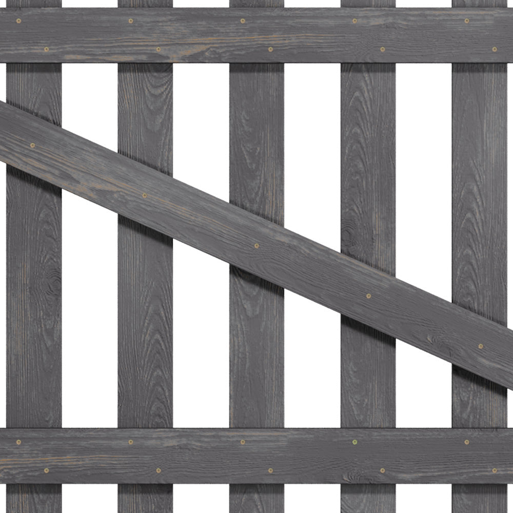 Rustic Wooden Garden Gate With Arched Top Weathered Gray Finish | Medium | Grey