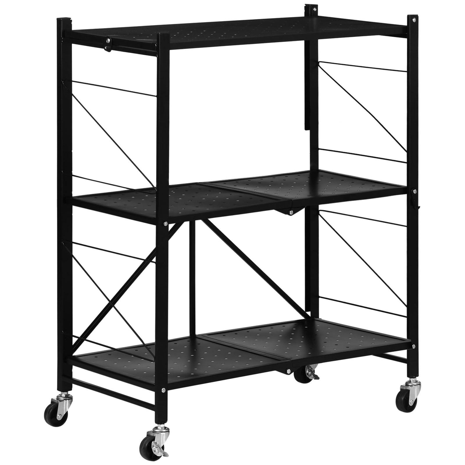 3-tier Utility Cart, Rolling Storage Trolley For Kitchen