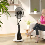 Spray Misting Fan, Pedestal Fan With Oscillation, Tilt, Remote