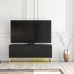 Ripple Tv Unit 100cm - Fluted Design | Large-Medium | Black