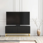 Ripple Tv Unit 100cm - Fluted Design | Black