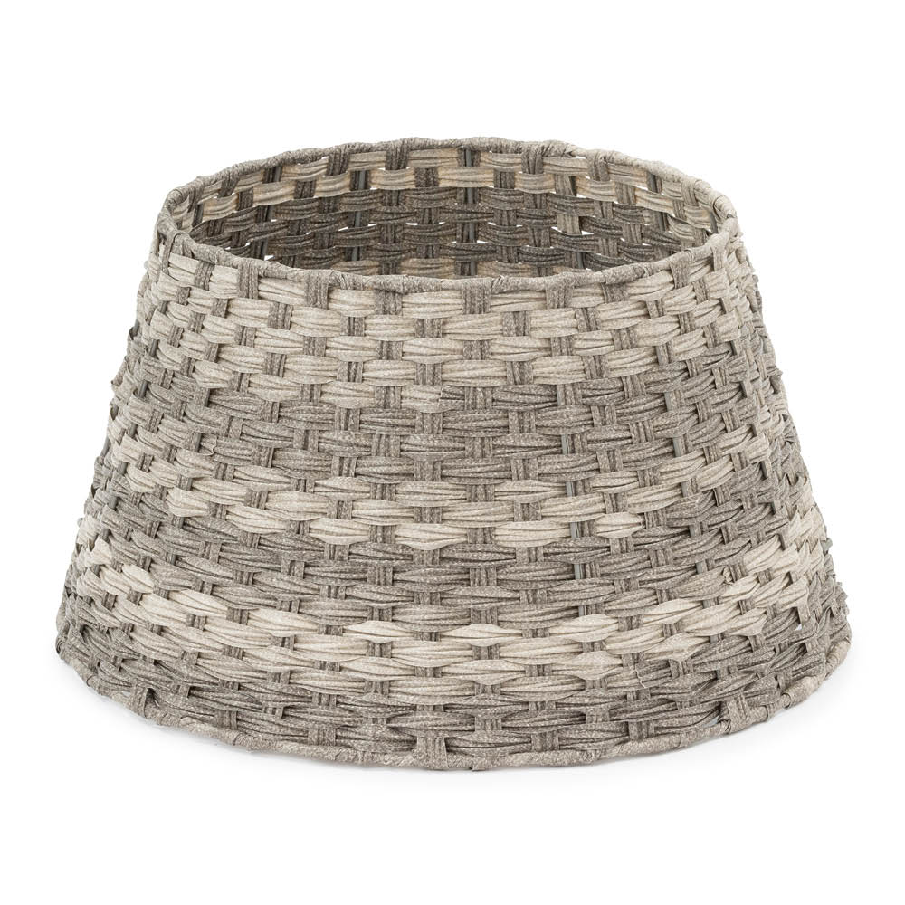 Rattan Tree Skirt Foldable Basket Cover For Indoor Decor
